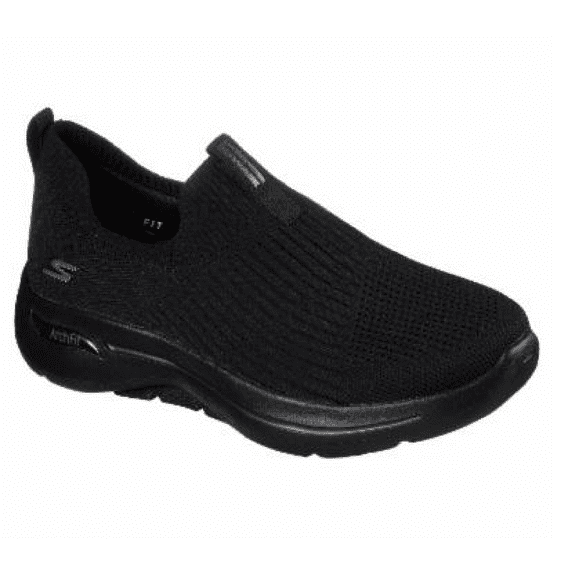 Refurbished Skechers 124409-BBK Womens Arch Fit Slip on Sneaker