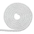 thumbnail image 1 of Cordón Retorcido Uxcell, Cuerda de Trim de 5mm/11 Yardas, Cuerda de Poliéster de 3 Capas, Cuerda de Soga Trenzada para Decoración del Hogar, Cuerda de Honor de Graduación, Manualidades DIY, Blanca, 1 of 6