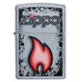 thumbnail image 4 of Zippo Flame Logo Design Street Chrome Pocket Lighter, 4 of 10