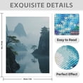 thumbnail image 3 of Diamond Art Kit for Adults, Misty Mountain Lake Pagoda Scene Diamond Painting for Adults Beginners, 5D DIY Diamond Art Painting Kits, Colorful Diamond Painting Craft for Home Decor 12x16, 3 of 7