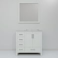 thumbnail image 4 of Lexora Home Jacques 36" Carrara Marble Top Single Vanity in White, 4 of 9