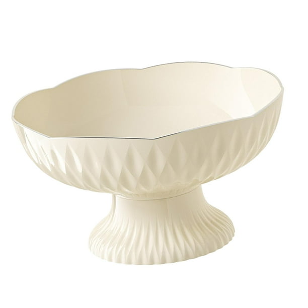 Frutero con pedestal, soporte para exhibición de postres, organización de soporte para platos, drenaje de frutero para panes de granja, adornos para Flor mayimx Frutero con pedestal