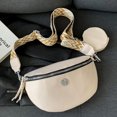 thumbnail image 2 of Bolso bandolera a la moda para mujer, riñonera con cremallera de cuero PU, correa ajustable sólida, 2 of 8