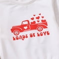 thumbnail image 6 of Girls Shirts Valentine's Day Long Sleeve Letter Heart Print Pullover Top Girls Tops White, 6 of 7