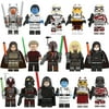 16 Pcs Clone Wars Ahsoka Action Figures Building Blocks Toys, Collectible Mandalorian Battle Soldiers Action Figures Birthday Gift for Kids