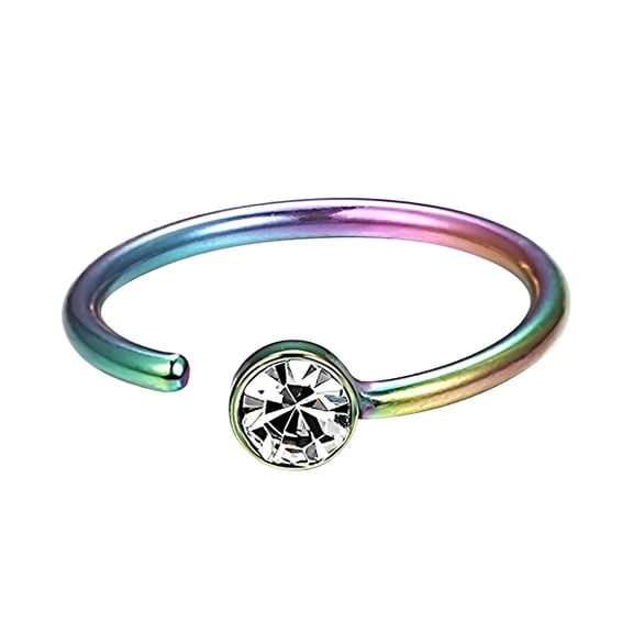 DESIGNICE Nose Ring For Single Piercing 20 Gauge Gold Spiral Nose Rings Hoops For Body Piercing Stainless Steel Water Drill Nose Ring For Women Girls