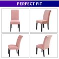 thumbnail image 4 of Stretch Chair Covers for Dining Room Set of 4, Removable Washable Dining Room Chair Covers, Dining Chair Slipcovers Seat Protector, Great for Home Decor and Banquet (Dusty Pink, 4 Pack), 4 of 7