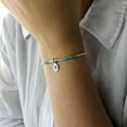 thumbnail image 2 of Silverly Women's 925 Sterling Silver 2 mm Small Tree Blue Ball Beaded Bead Elastic Stretch Bracelet, 2 of 6