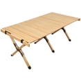thumbnail image 5 of Mesa de Jardín plegable 120 x 60 cm, Madera natural,Mesita Auxiliar de Exterior,Rectangular esquí esquí Gafas de esquí, 5 of 5