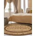 thumbnail image 5 of Unique Loom Fars Collection Area Rug - Pasadena (8' Round Brown/Light Brown), 5 of 7