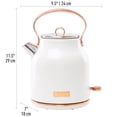 thumbnail image 3 of Open Box Haden Heritage 1.7L Stainless Steel Retro Electric Kettle,Ivory/Copper, 3 of 12