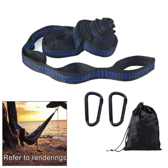 Correas de hamaca Shamjiam XL Azul con mosquetones 2000+ LBS