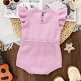 thumbnail image 2 of RMGVDSD Baby Girl First Birthday Outfit Floral One Embroidered Drawstring Sleeveless Knit Romper Bodysuit Baby Girl 1St Birthday Clothes 12-18 Months, 2 of 9