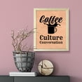 thumbnail image 3 of Designs ByLITA Coffee, Culture, Conversation, 11 x 14 Wooden Wall Print Inspirational (Framed) | Sarcastic Home Decor, 3 of 3