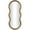 Gold Wavy Shaped Solid Asymmetrical 20" x 2" x 47", variant on DecMode 20" x 47" Gold Wavy Shaped Wall Mirror with Ribbed Frame