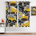 thumbnail image 2 of Kids Tractor Curtains, Construction Excavator Window Curtains for Boys Girls Bedroom - Thermal Insulated Room Curtains for Living Room, 2 Window Curtain Panels, 2 of 7