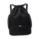 thumbnail image 3 of Mochila con cordón para hombre y mujer, bolsa de baloncesto con cordón para playa, natación, bolsillos laterales y compartimento para zapatos, bolsa Negro, 3 of 8
