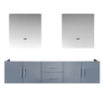 thumbnail image 2 of Dark grey double bath vanity, 80 inches wide | A good choice for large bathrooms | Offers hassle - free installation and storage with included mirrors, 2 of 2