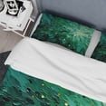 thumbnail image 4 of Designart "Emerald happiness II" Abstract Landscape Bedding Covert Set - Abstract Landscapes Green Landscapes Bed Set With 1 Sham, 4 of 6