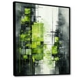 thumbnail image 2 of Designart "Zesty Lime Urban Outline II" Skyscrapers Floater Framed Wall Art Prints, 2 of 5