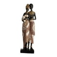 thumbnail image 2 of Estatua africana, adorno estético decorativo, estatua de resina, figura de mujer tribal para sala de estar, oficina, hotel, estantería, dormitorio. pareja, 2 of 8