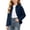 Navy, variant on SDNall Girls Classic Button Down Long Sleeve Shirts, Collared Neck Casual Tops for School Uniform & Everyday Wear, Fall Versatile Layering Blouse Tees 3-14 Years