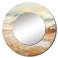 thumbnail image 2 of Designart "Amber And Azure Serene Shoreline" Coastal Beach Rund Mirror For Wall Decor - Large Beige Round Print Mirror - Round Coastal Mirror - Wall Mounted Round Large Mirror - 23" x 23", 2 of 6