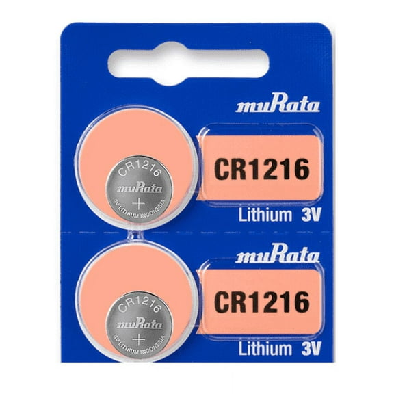 Murata CR1216 3V Lithium Coin Cell (2 Batteries) - Replaces Sony CR1216