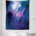 thumbnail image 1 of Universe Tapestry, Nebula of Modern Colors Stars Galaxies Outer Space Trippy Journey, Fabric Wall Hanging Decor for Bedroom Living Room Dorm, 5 Sizes, Dark Teal Lavender and Pink, by Ambesonne, 1 of 1