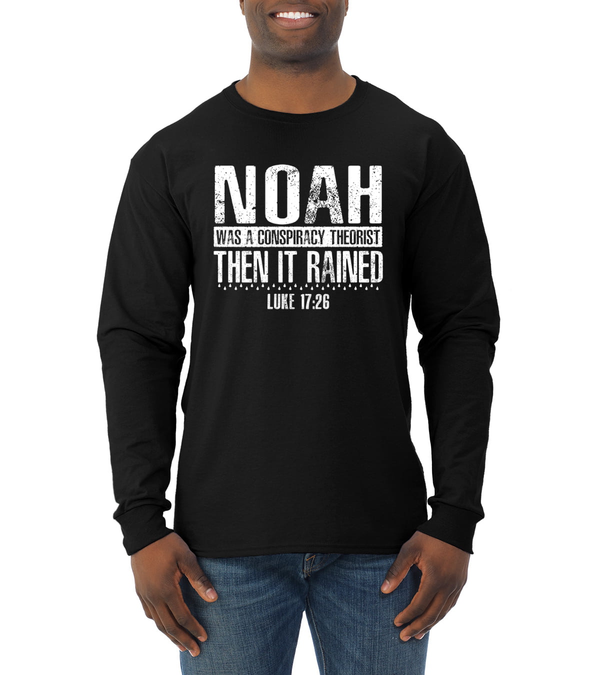 Du bliver bedre Kræft Analytisk Wild Bobby Noah Was A Conspiracy Theorist Inspirational/Christian Men Long  Sleeve Shirt, Heather Black, 3X-Large - Walmart.com