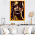 thumbnail image 2 of Designart Sensual Liquid Gold Woman V Framed Wall Art, 2 of 5