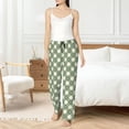 thumbnail image 4 of Balery Daisy Plaid Green Pantalones de pijama para mujer, pijamas ultraligeros, pantalones de estar por casa-XX-Large, 4 of 6