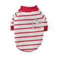 thumbnail image 5 of NIBOLOG Pet Sweatshirt Stand Collar Striped Contrast Color Print Short Sleeves Keep Warm Two Legs Comfortable Pet Winter Sweatshirt for Daily Wear, 5 of 8