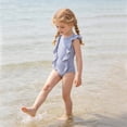 thumbnail image 5 of XINXIAOO Kids Girls Striped 1 Piece Backless Vest Style Bathing Suit, Soft Stretch Casual Toddler Swimwear Summer Beach Pool Wear 18-24 Months, 5 of 7
