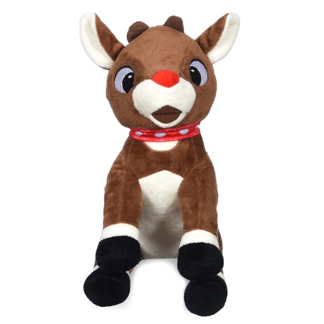 Juguete de peluche para perros Rudolph 23 cm Red Nose Squeaker Holiday
