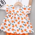 thumbnail image 5 of kpoplk Toddler Baby Girl Summer Clothes Outfit Funny Letter T Shirt Top Short Set Infant Girl Clothes 6 12 18 months 2T 3T(Orange,6-12 M), 5 of 6