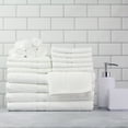 thumbnail image 6 of Mainstays 18 Piece 100% Cotton Towel Set, 4 Bath , 4 Hand and 10 Washcloths, Super Soft and Highly Absorbent Basic Solid Towel Set for Bathroom, Hotels, Spa and Gym – White, 6 of 6
