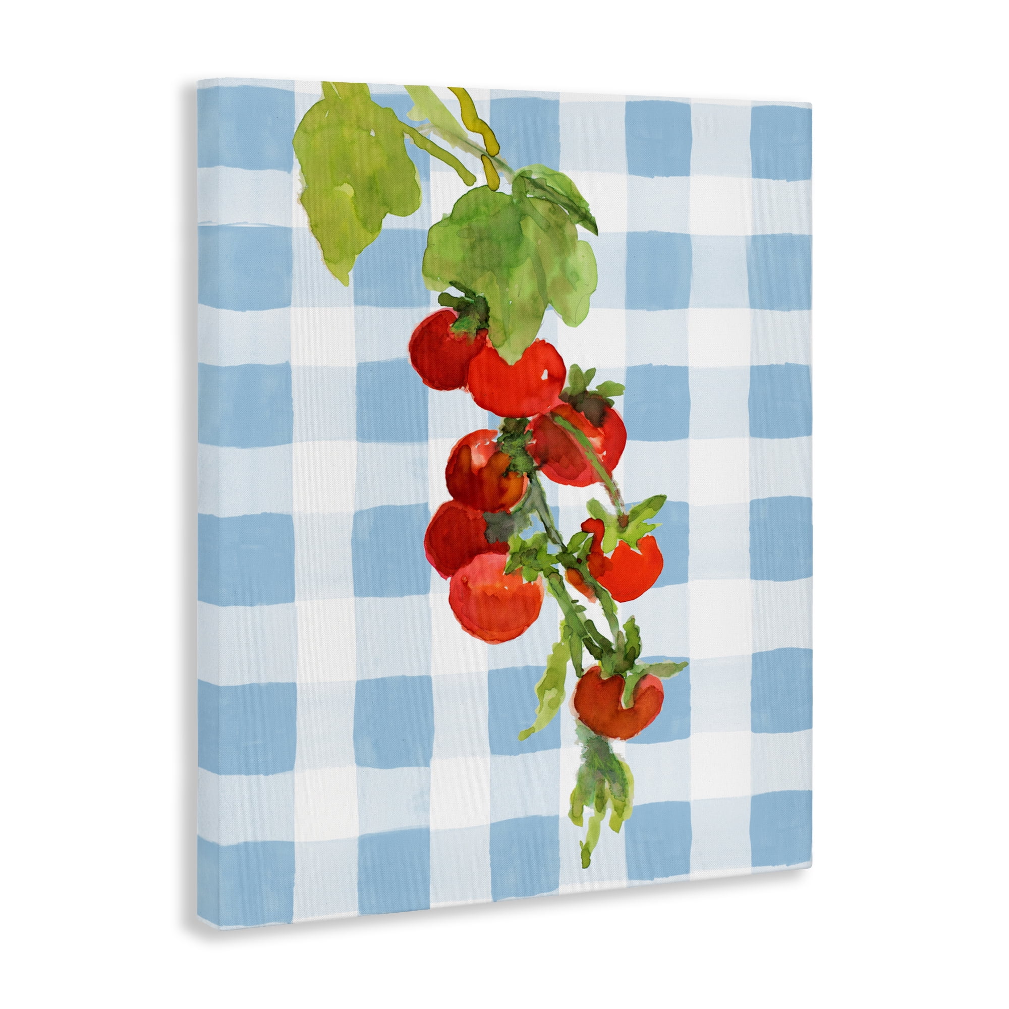 Stupell Industries Vine Ripe Tomatoes on Plaid Canvas Wall Art, design by Lanie Loreth