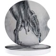 thumbnail image 1 of FMSHPON Hand Drawn Boy and Dinosaur in The Forest Set of 6 Car Coaster for Drinks, Absorbent Ceramic Stone Coasters Cup Mat with Cork Base for Home Kitchen Room Coffee Table Bar Decor, 1 of 5