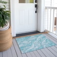 thumbnail image 6 of Addison Rugs Chantille Indoor/Outdoor Transitional Waves Teal Washable Rectangle Rug, 1'8" x 2'6", 6 of 6