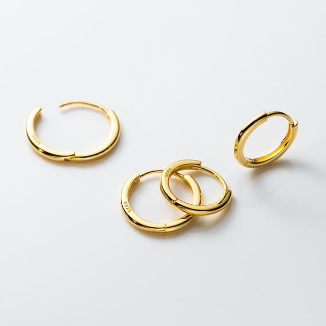 Anillo de plata de ley S925 con personalidad, sencillo y liso, con hebilla para la oreja, viento frío, joyería para la oreja para hombres y mujeres