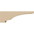 thumbnail image 3 of 2"W x 12"D x 4"H Thin Moab Rough Cedar Woodgrain TimberThane Corbel, Primed Tan, 3 of 6