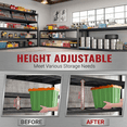 thumbnail image 5 of Heavy Duty Garage Shelving Unit, Metal Storage Shelves 3050 lbs, 5 Tier Adjustable Shelving Rack, Industrial Garage Storage Shelves for Basement, Warehouse, Pantry, 62” W x 24” D x 72” H, 5 of 7
