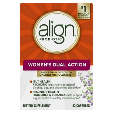 Align Probiotic Women's Dual Action Capsules, Daily Probiotic Supplement for Women's Health, 42 Count