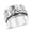 Bohemian, variant on 925 Sterling Silver Spinner Ring for Women | Fidget Anxiety Worry Ring Size - 6 | Floral Engraved Concave | Thumb Band Stress Relief