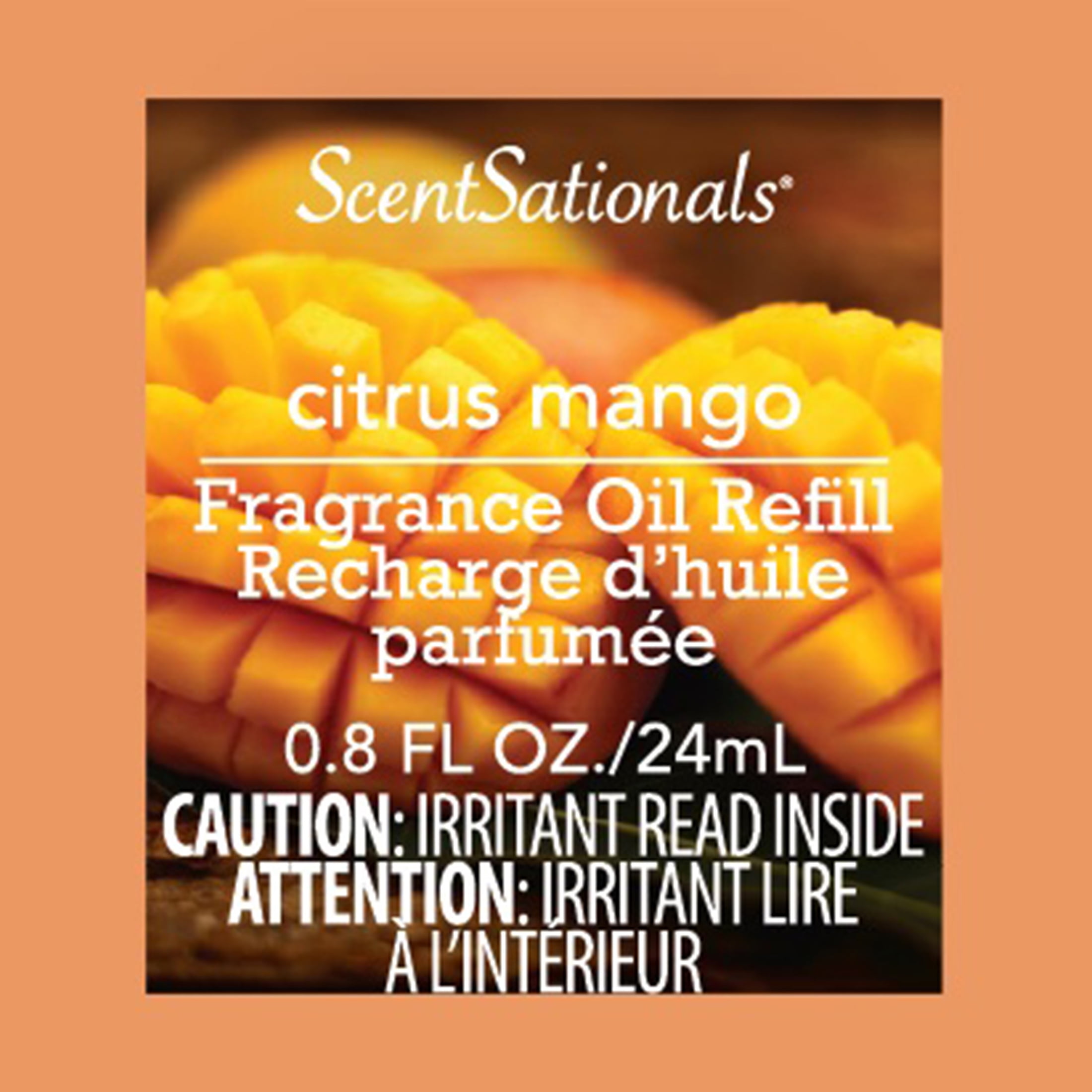 ScentSationals Scent Charm Oil - Citrus Mango, 0.8 Fl oz, 24 mL Refill