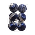 thumbnail image 4 of 6 Piezas de Adornos Navideños con Forma de Bola Strade Fareast Limited Azul Profundo 8cm, 4 of 8