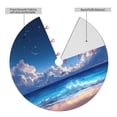 thumbnail image 2 of Sikiie Starry Night Ocean View 30-48 inches {designName} Print Christmas Tree Skirt Snowman Xmas Tree Skirt with Edge Christmas Decorations for Holiday Party-48", 2 of 7