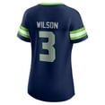 thumbnail image 3 of Women's Fanatics Russell Wilson College Navy Seattle Seahawks Athena Name & Number Notch Neck T-Shirt, 3 of 3