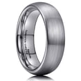thumbnail image 1 of Anillo King Will Basic de carburo de tungsteno, 6 mm, plata, tamaño 9, 1 of 7